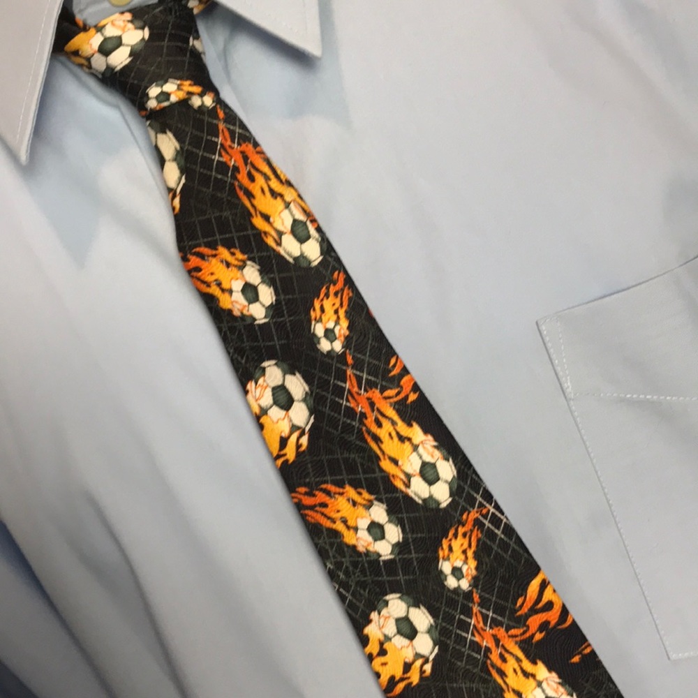 Roberto Cellini Blazing Soccer Balls Tie